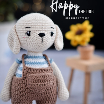 Happy the dog amigurumi pattern by Plączenitka