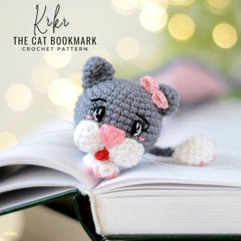 Kiki cats bookmark amigurumi pattern by Plączenitka