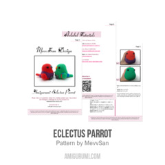 Eclectus Parrot amigurumi pattern by MevvSan