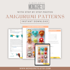 12 Easy mini amigurumi patterns BUN amigurumi by Mongoreto