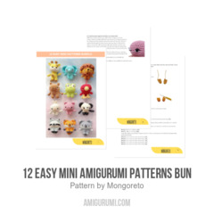 12 Easy mini amigurumi patterns BUN amigurumi pattern by Mongoreto