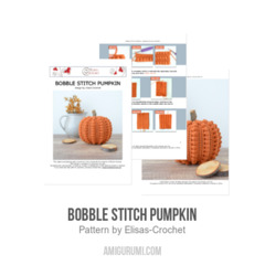 Bobble Stitch Pumpkin amigurumi pattern by Elisas Crochet
