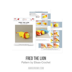 Fred the Lion amigurumi pattern by Elisas Crochet