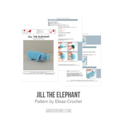 Jill the Elephant amigurumi pattern by Elisas Crochet