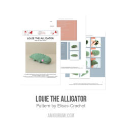 Louie the alligator amigurumi pattern by Elisas Crochet