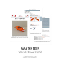 Zara the Tiger amigurumi pattern by Elisas Crochet