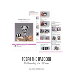 Pedro the Raccoon amigurumi pattern by YarnWave