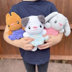 Plushie Friends, 3 in 1 Animals amigurumi pattern by Lex in Stitches