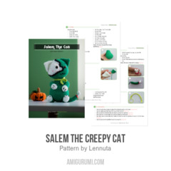 Salem the Creepy Cat amigurumi pattern by Lennutas