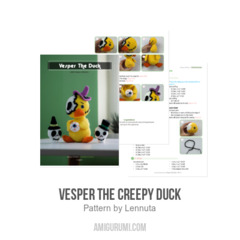 Vesper the Creepy Duck amigurumi pattern by Lennutas