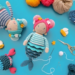 Justyna the Mermaid amigurumi pattern by Natura Crochet