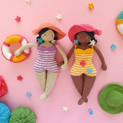 Genevieve the Lifeguard amigurumi pattern by Natura Crochet