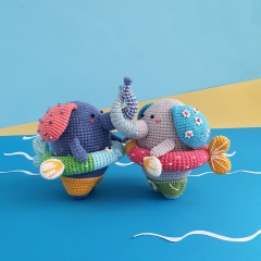 Joy the Elephant amigurumi pattern by Natura Crochet
