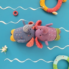 Joy the Elephant amigurumi pattern by Natura Crochet