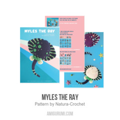 Myles the Ray amigurumi pattern by Natura Crochet