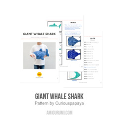 Giant Whale Shark amigurumi pattern by Curiouspapaya