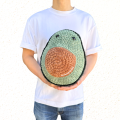 No-Sew Giant Avocado amigurumi pattern by Curiouspapaya