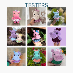 Hippo with tutu amigurumi pattern by Hugurumitoys