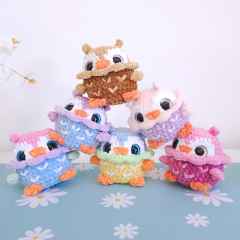 No-sew owls amigurumi pattern by Hugurumitoys
