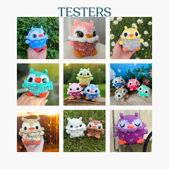 No-sew owls amigurumi pattern by Hugurumitoys