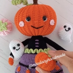 Agata the Halloween Pumpkin Doll amigurumi pattern by Miss Daisy Handmade