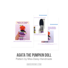 Agata the Halloween Pumpkin Doll amigurumi pattern by Miss Daisy Handmade