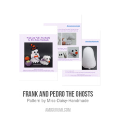 Frank & Pedro the Halloween ghosts amigurumi pattern by Miss Daisy Handmade