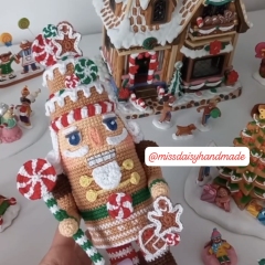 Gingerbread Nutcracker amigurumi pattern by Miss Daisy Handmade