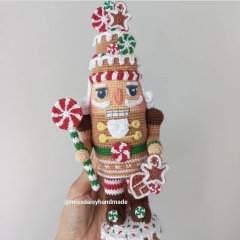 Gingerbread Nutcracker amigurumi pattern by Miss Daisy Handmade