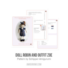 Doll Robin and Outfit Zoe amigurumi pattern by Schipper Amigurumi