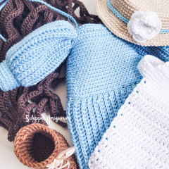 Outfit Diana for doll Robin amigurumi by Schipper Amigurumi