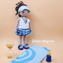 Outfit Ocean for doll Robin amigurumi pattern by Schipper Amigurumi
