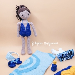 Outfit Ocean for doll Robin amigurumi by Schipper Amigurumi