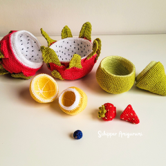 Stacking Fruits - Dragon fruit amigurumi pattern by Schipper Amigurumi