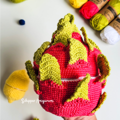 Stacking Fruits - Dragon fruit amigurumi pattern by Schipper Amigurumi