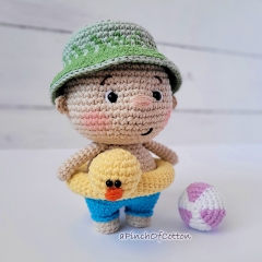 Charlie the Beach Boy amigurumi by apinchofcotton