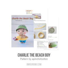 Charlie the Beach Boy amigurumi pattern by apinchofcotton