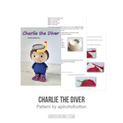 Charlie the Diver amigurumi pattern by apinchofcotton
