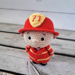 Charlie the Firefighter amigurumi pattern by apinchofcotton