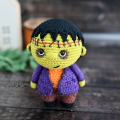 Charlie the Frankenstein amigurumi pattern by apinchofcotton