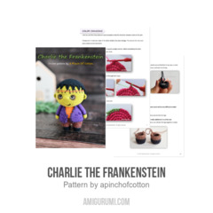 Charlie the Frankenstein amigurumi pattern by apinchofcotton