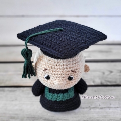 Charlie the Graduate amigurumi by apinchofcotton