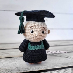 Charlie the Graduate amigurumi pattern by apinchofcotton