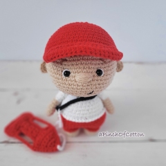 Charlie the Lifeguard amigurumi by apinchofcotton
