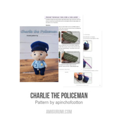 Charlie the Policeman amigurumi pattern by apinchofcotton