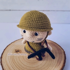 Charlie the Soldier amigurumi pattern by apinchofcotton