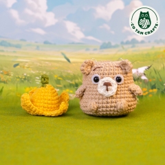 Chubby bear lip balm holder amigurumi pattern by Co Tam Crafts