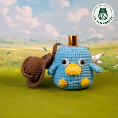 Goofy platypus lip balm holder amigurumi pattern by Co Tam Crafts