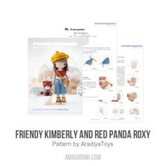 Friendy Kimberly and Red Panda Roxy amigurumi pattern by AradiyaToys
