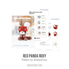 Red Panda Roxy amigurumi pattern by AradiyaToys